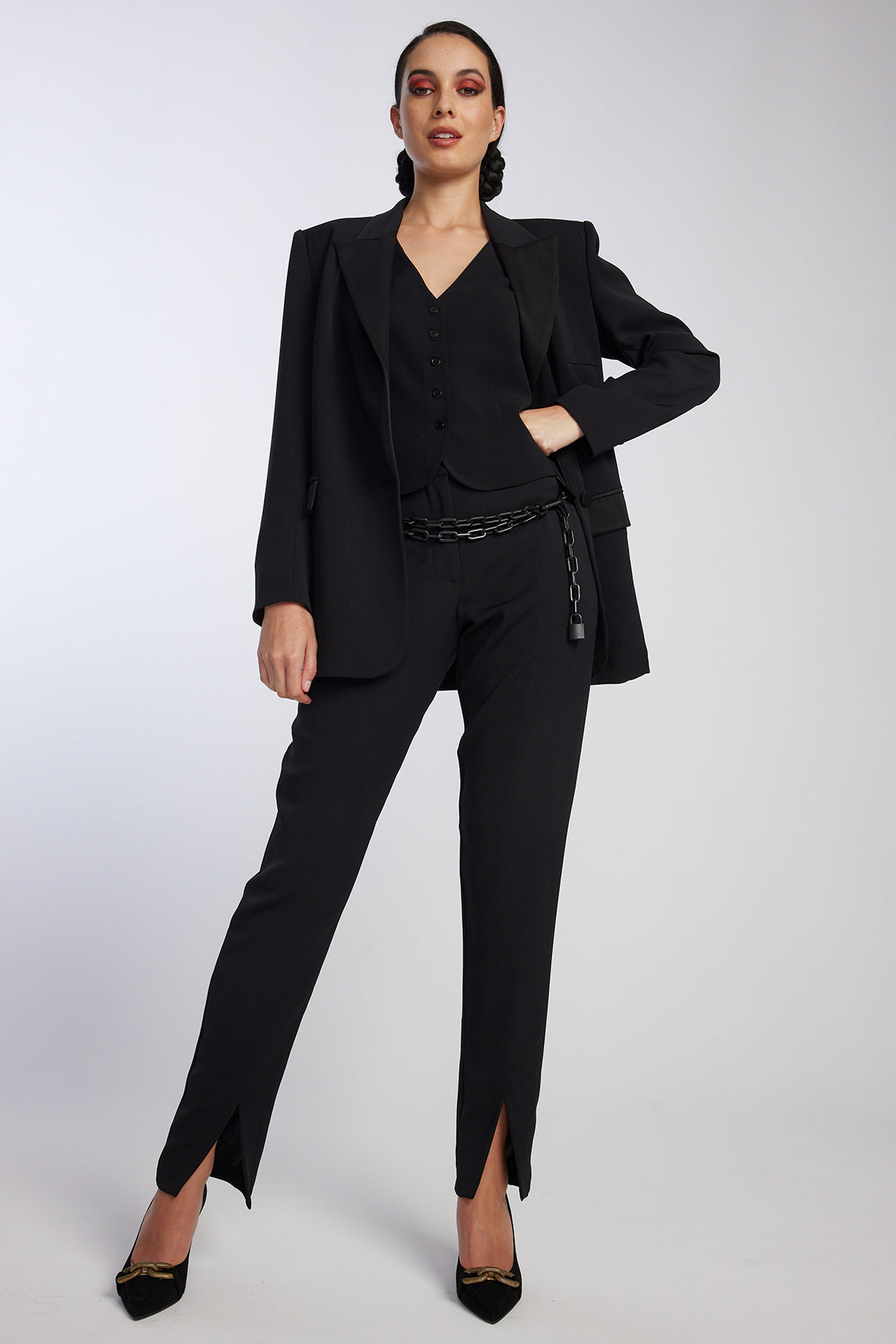 PAULA RYAN Tuxedo Blazer - Black - Paula Ryan