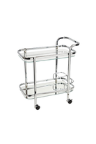 Lounge Silver Mirror Bar Cart