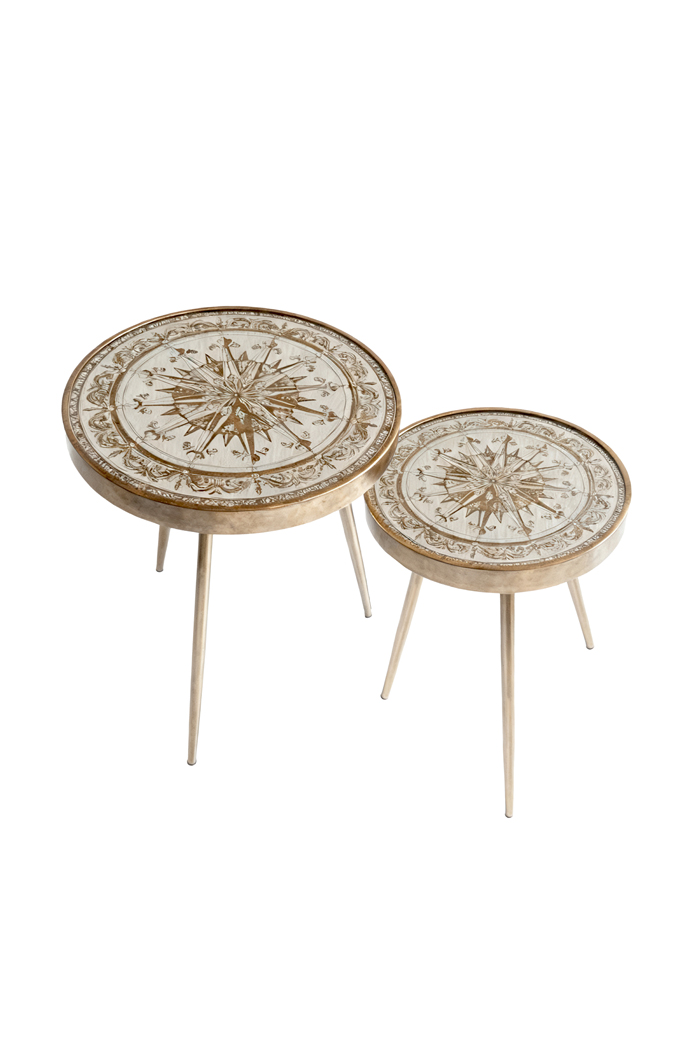 Solstice Champagne Nesting Tables - Large