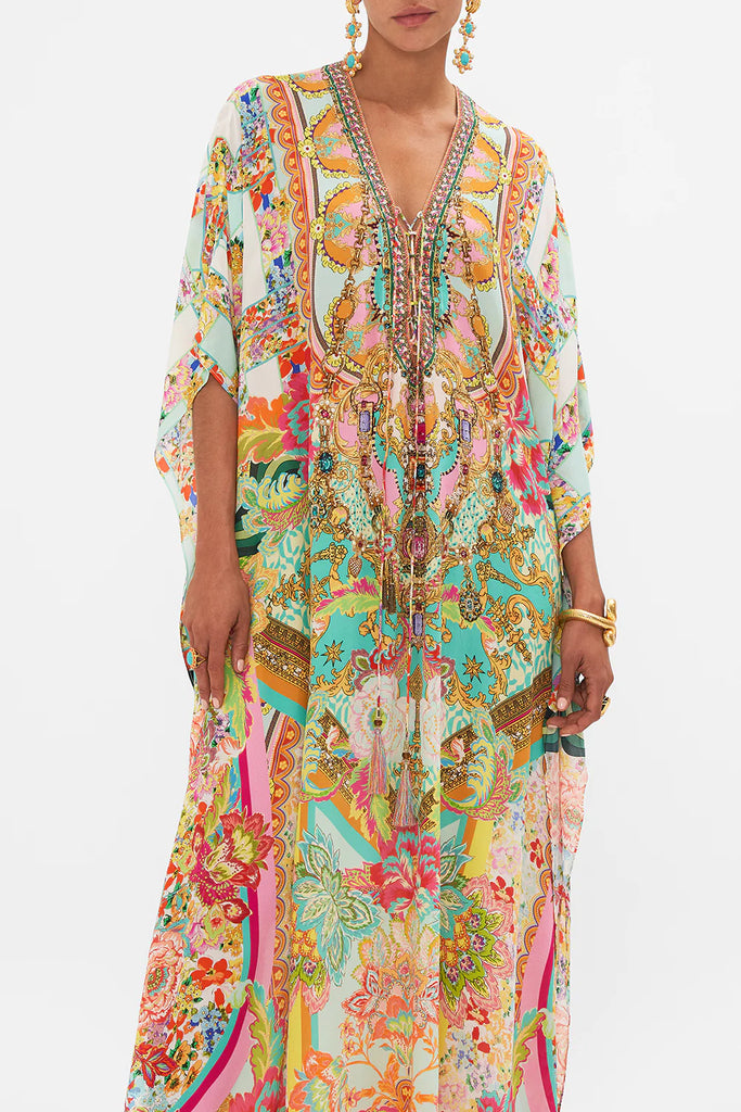 CAMILLA - Lace Up Kaftan An Italian Welcome - Magpie Style