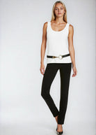 PAULA RYAN Narrow Leg Pant - Classic Microjersey Black - Paula Ryan