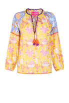 PLACE DU SOLEIL Lila Print Top - Yellow - Magpie Style