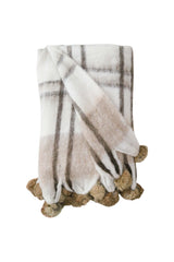 Aspen Pom-Pom Throw - Coffee