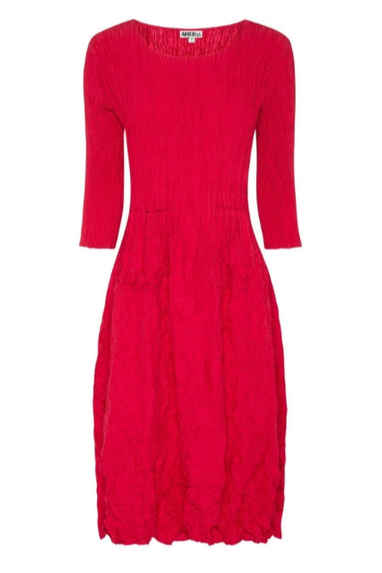 ALQUEMA 3/4 Sleeve Smash Pocket Dress - Raspberry - Magpie Style