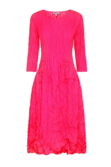 ALQUEMA 3/4 Sleeve Smash Pocket Dress - Mars Pink - Magpie Style