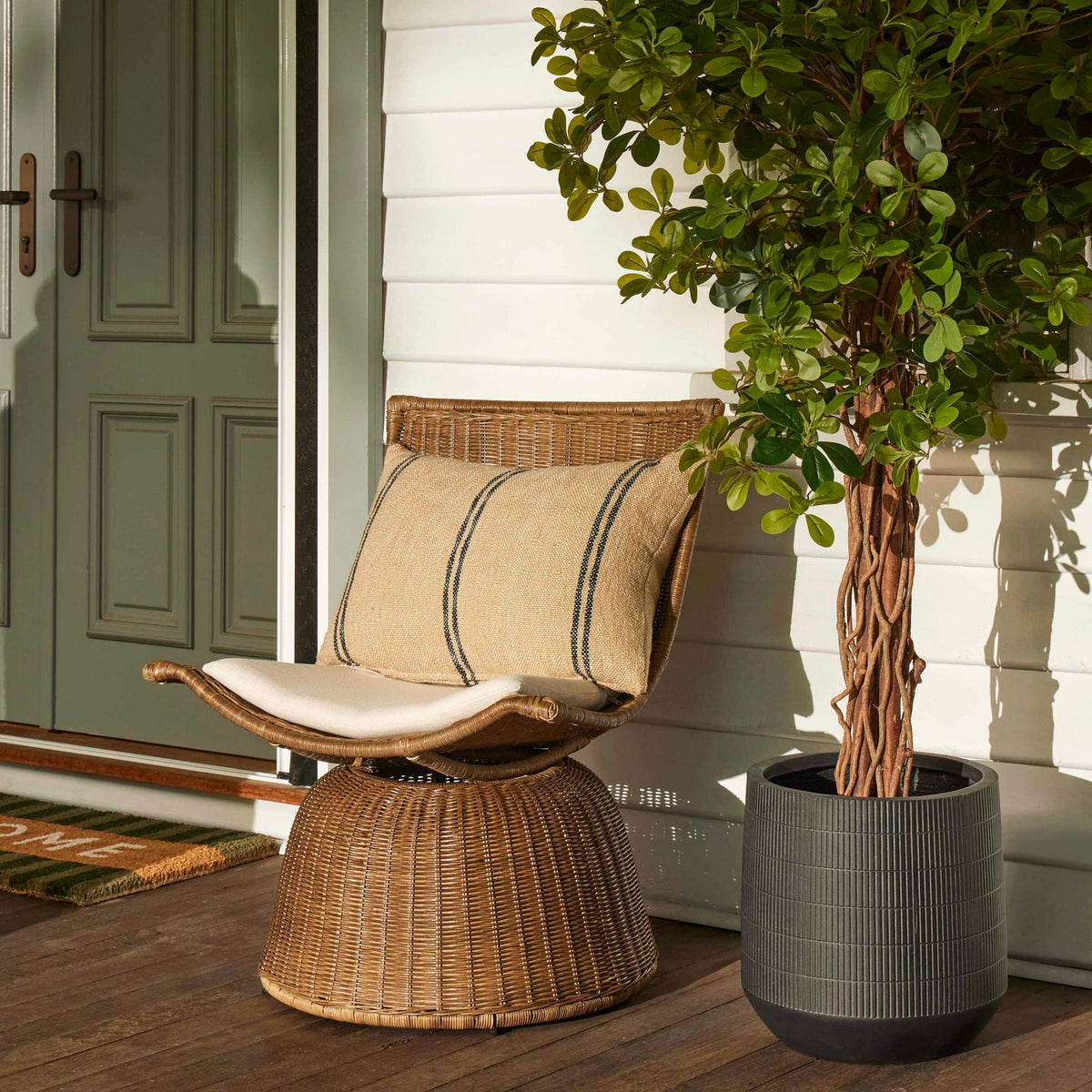 Rio Indoor & Outdoor Cushion - Natural & Black