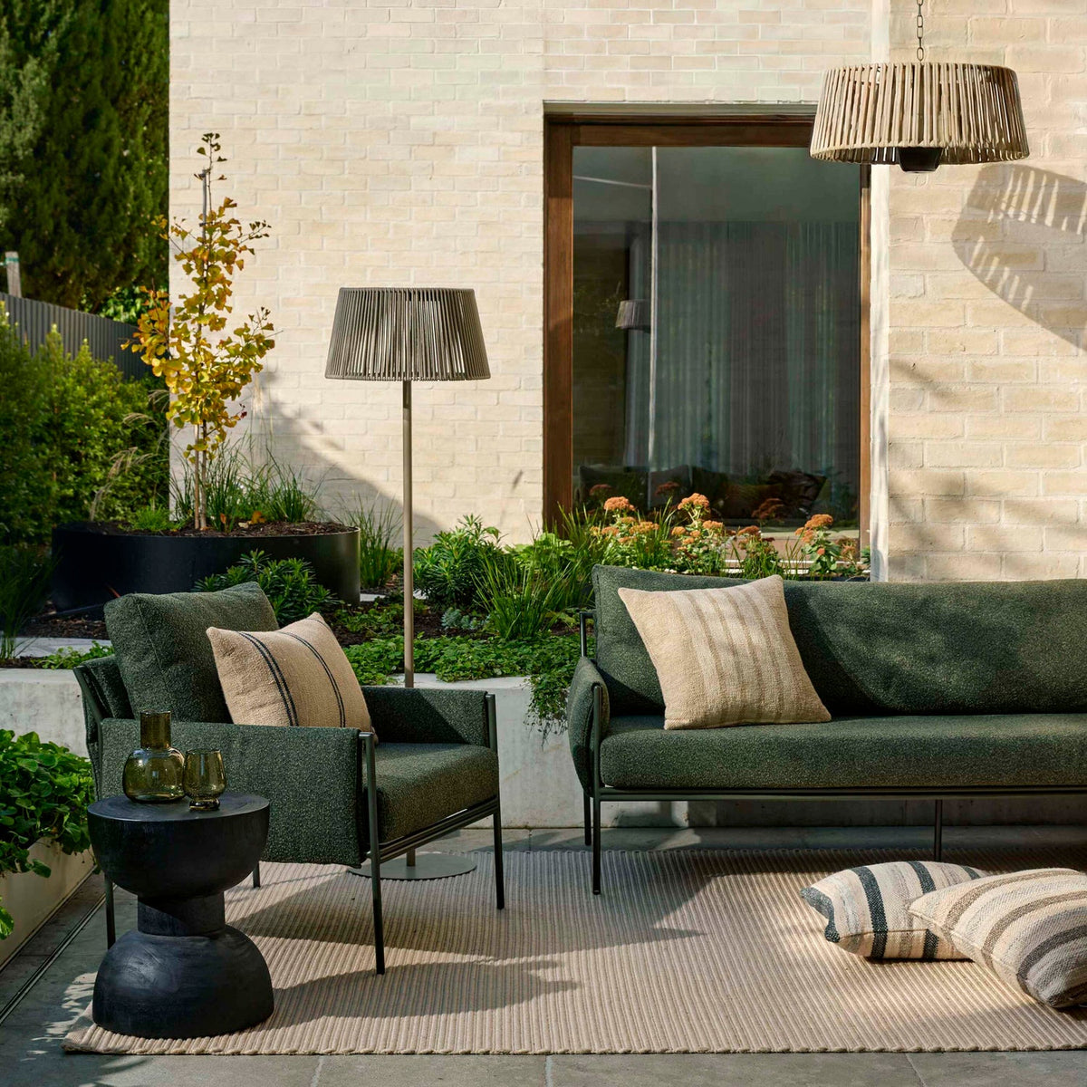 Rio Indoor & Outdoor Cushion - Natural & Black