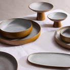 Rafe Shallow Platter - Grey & Brown - detail 6