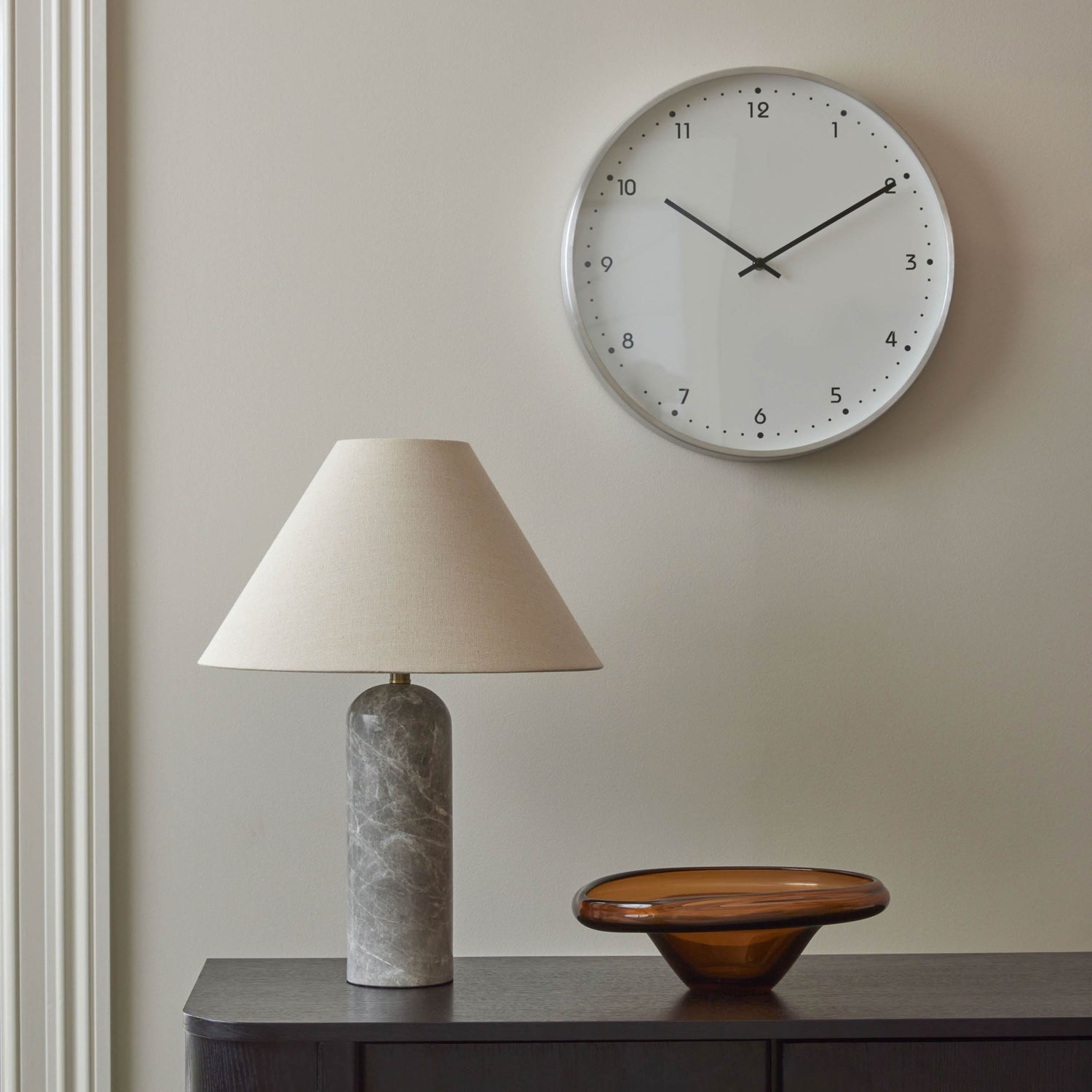 Helsinki Wall Clock - Silver - detail or styling view 3