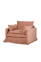 Poppy Armchair - Pale Rust - full product view