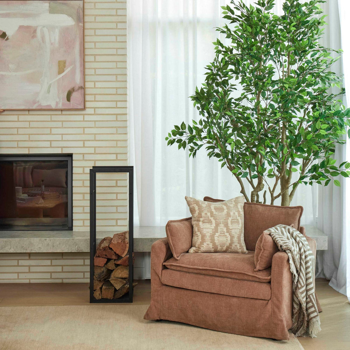 Poppy Armchair - Pale Rust - detail or styling view 5