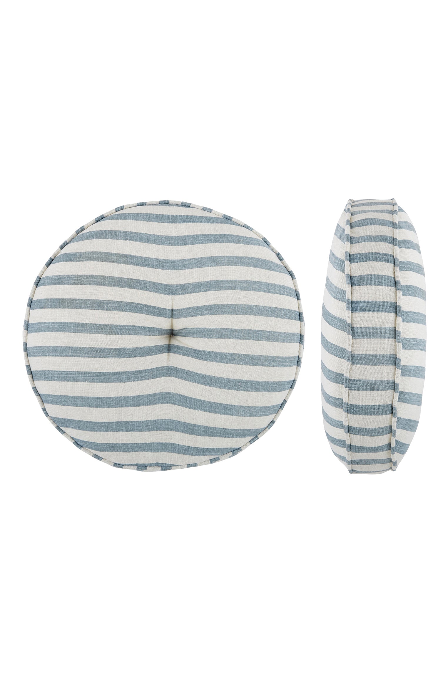 Harbour Round Cotton Cushion Denim - Magpie Style