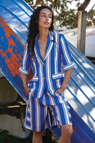 Cooper Summer 27 collection campaign — BLUE/IVORY STRIPE