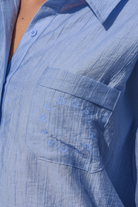 COOPER Unbuttoned + Unbothered Shirt - Cornflower Blue – additional product view