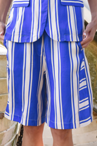 COOPER Miss Shortcake Shorts - Blue/Ivory Stripe – additional product view