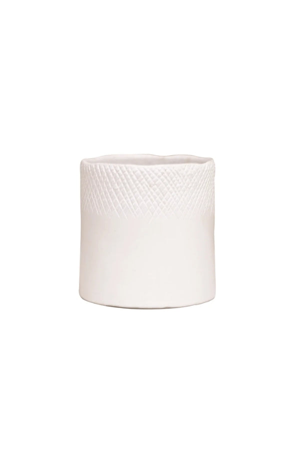 Scowle Planter Pot - White