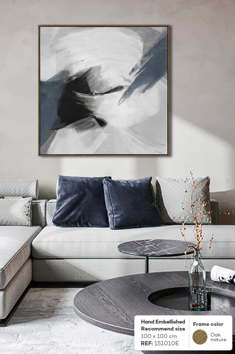 Laura Blue Wave Art Print - Magpie Style