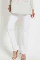 PAULA RYAN Narrow Leg Pant - Classic Microjersey White - Paula Ryan