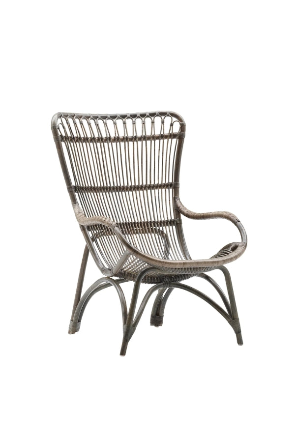 Sika Monet Rattan High Back Chair - Taupe - Magpie Style
