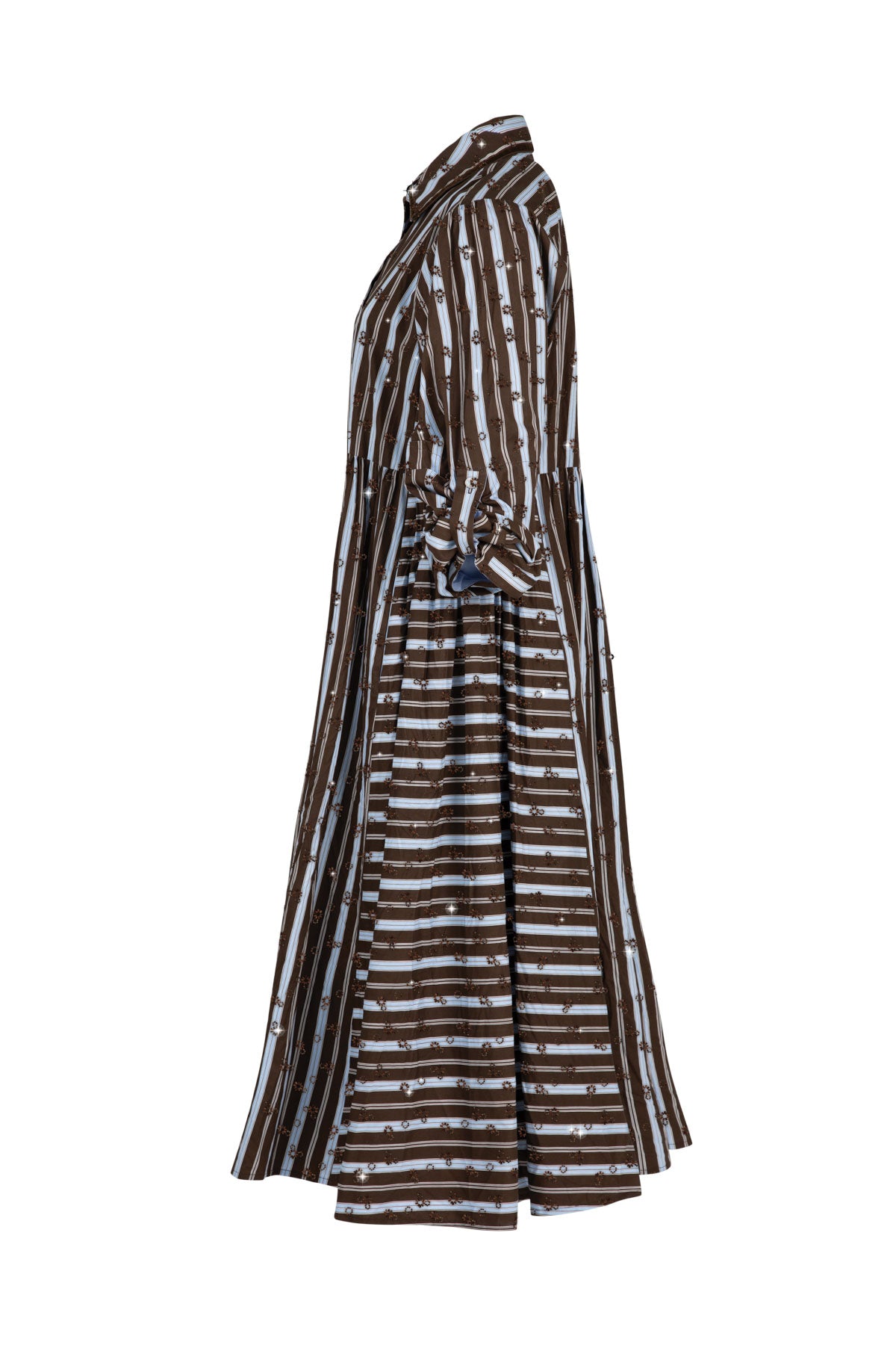 TRELISE COOPER Tied Effects Dress - Blue/Brown Stripe - Magpie Style