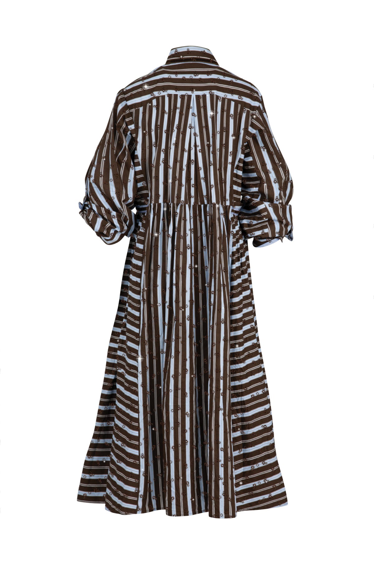 TRELISE COOPER Tied Effects Dress - Blue/Brown Stripe Magpie Style TRELISE COOPER Tied Effects Dress - Blue/Brown Stripe Magpie Style