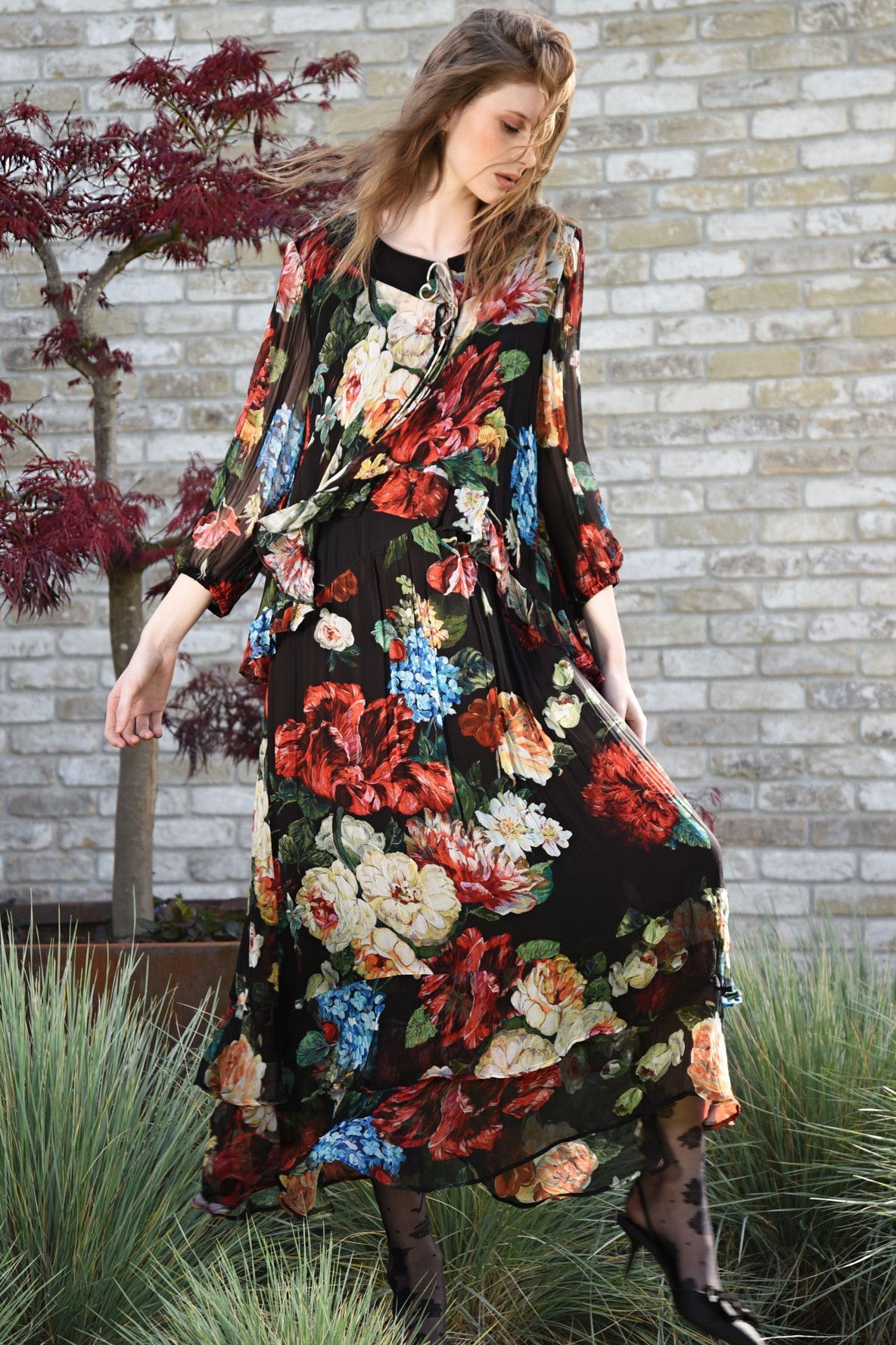 TRELISE COOPER Garden The Interruption Dress- Black Floral - Magpie Style