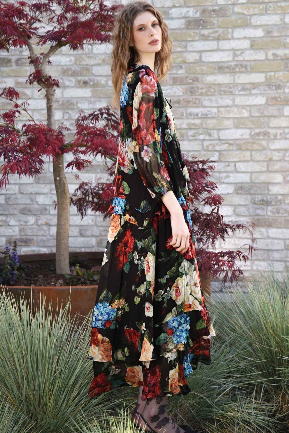 TRELISE COOPER Garden The Interruption Dress- Black Floral - Magpie Style