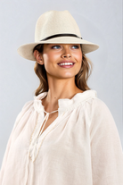 TRAVAUX EN COURS - Borsalino Hat Leather Strap - Off White - Paula Ryan