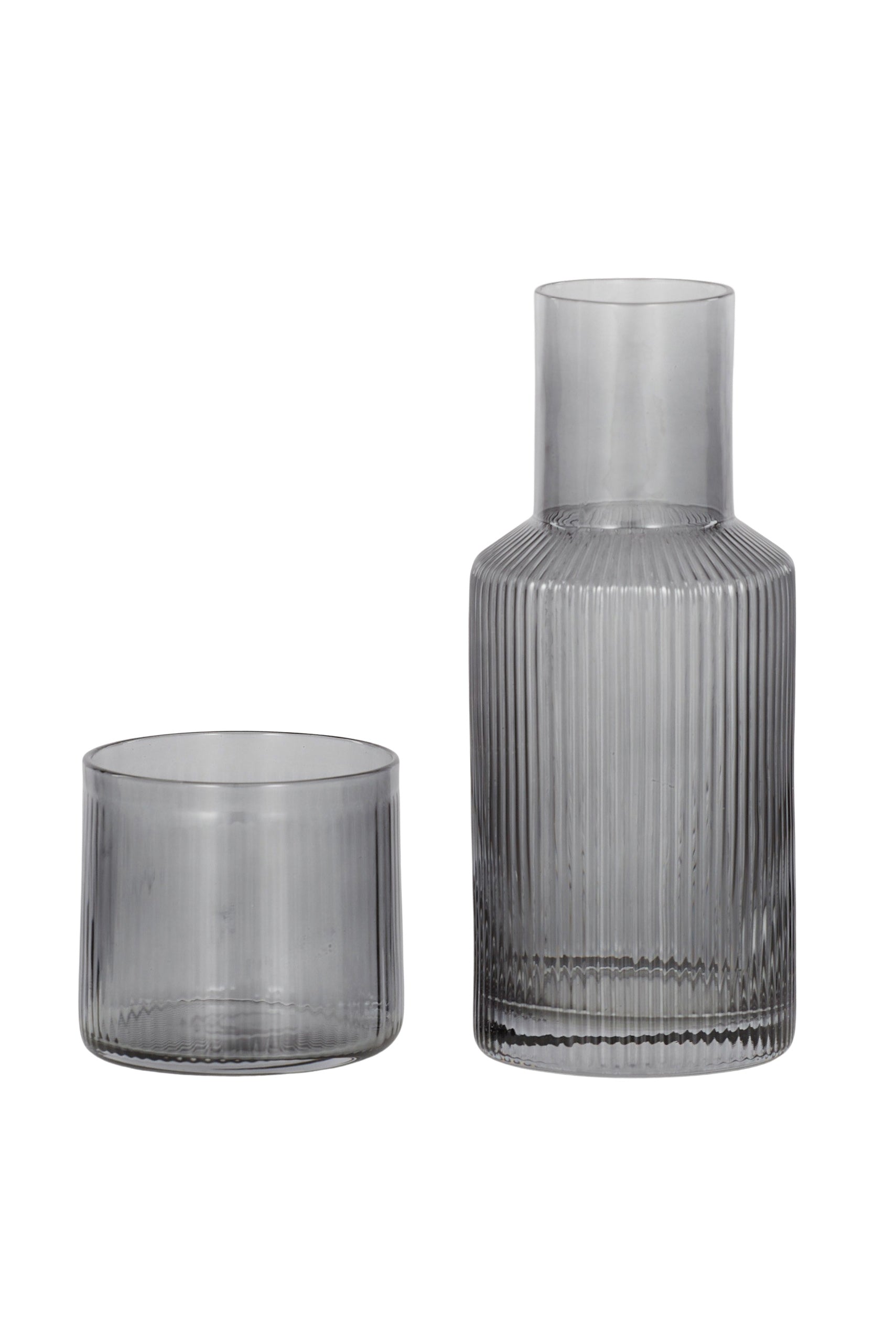 Rhodes Ribbed Carafe/Glass Set - Magpie Style