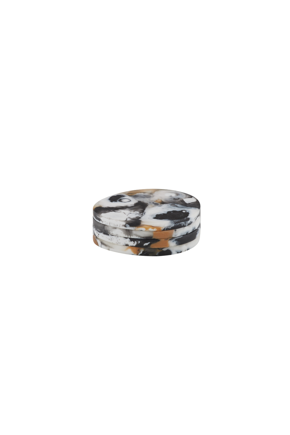 Noir Resin Coasters - Black Set of 4