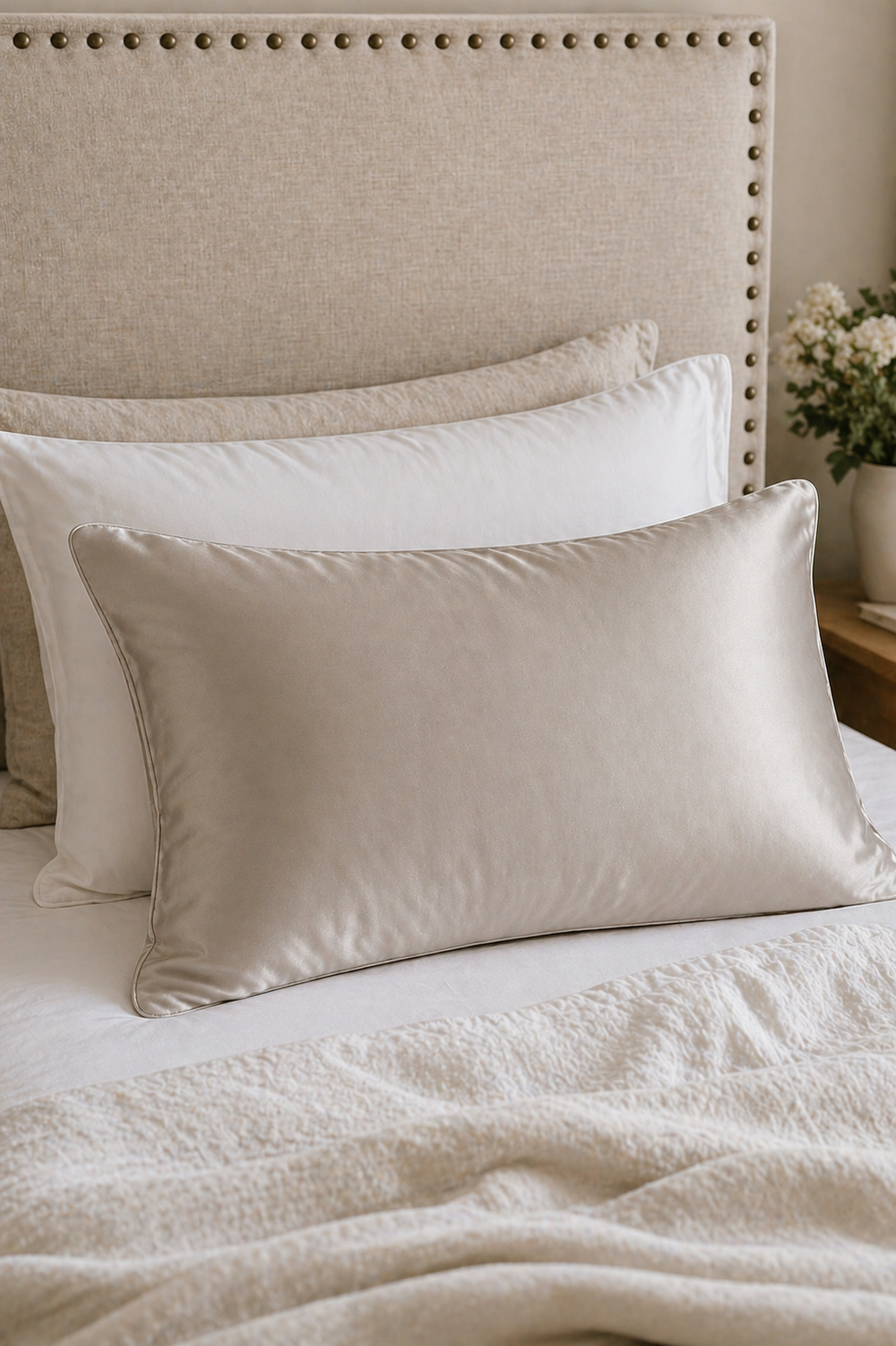 SILK SENSATION - Pillowcase - Taupe
