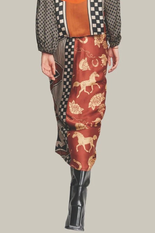 ME369 Luna Rodeo Tie Skirt - Magpie Style