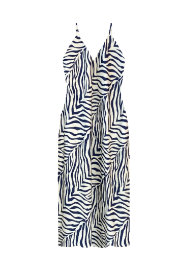 BY NATALIE Lady of the Night Dress - Zebra Navy - Magpie Style