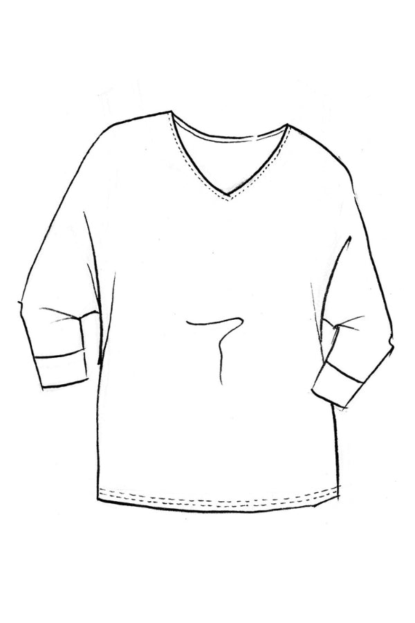 PAULA RYAN Batwing Top Modal Soft - Oyster - Paula Ryan