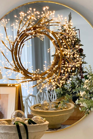 Twinkle Starburst Garland - Brown Birch
