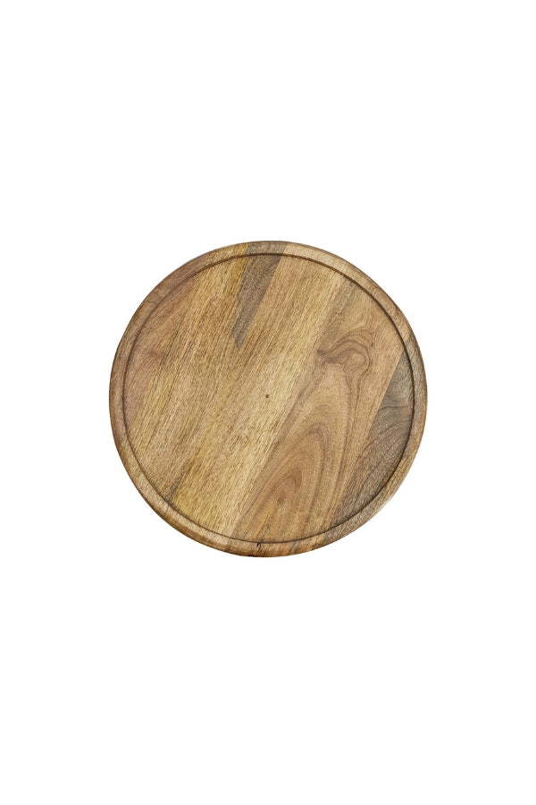 Mango Wood Carved Side Table - Small - Magpie Style