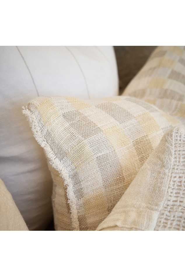 Felice Cushion - Butter/Natural/White 50x50cm - Magpie Style