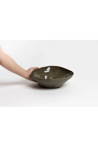 Haan Serving Bowl - Medium Olive Green