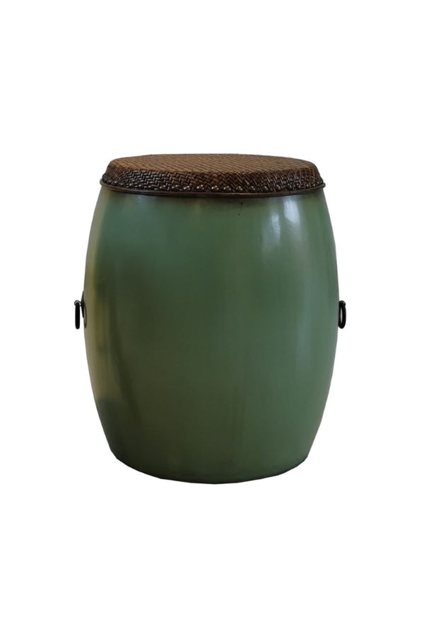Sage Green Drum Stool - Magpie Style