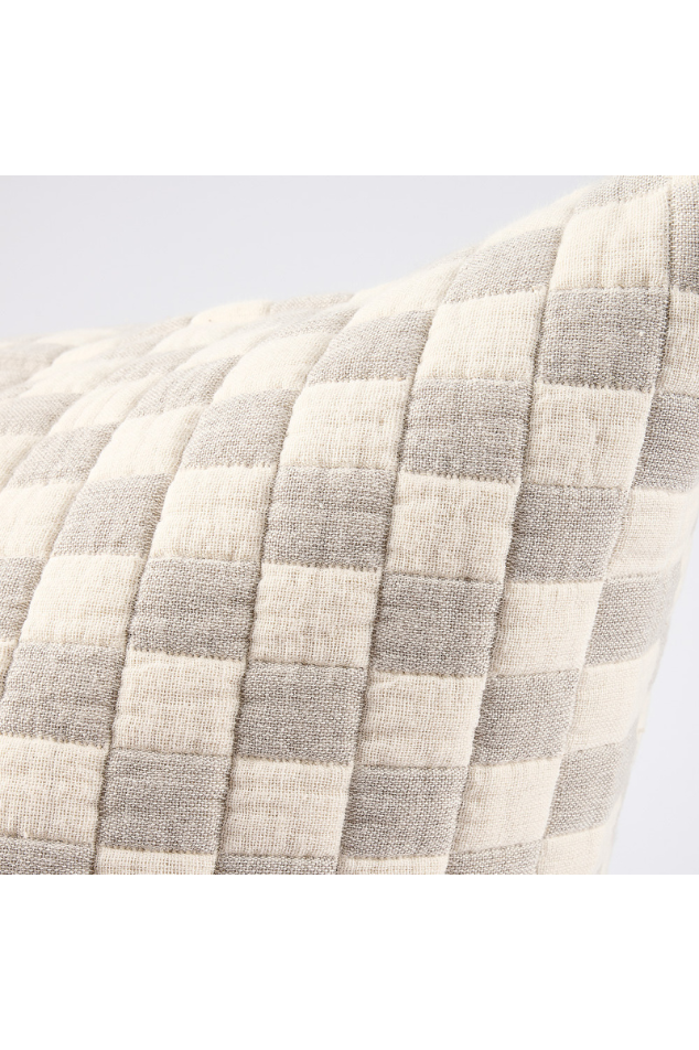 Gambit Cushion - White/Silver 50x50cm - Magpie Style