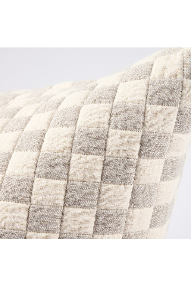 Gambit Cushion - White/Silver 50x50cm - Magpie Style