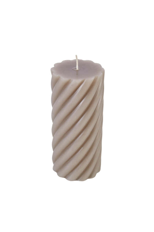 Maisey Swirl Pillar Candle 15Cm - Vintage - Magpie Style
