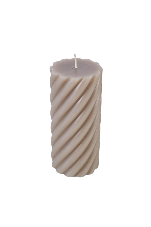 Maisey Swirl Pillar Candle 15Cm - Vintage - Magpie Style