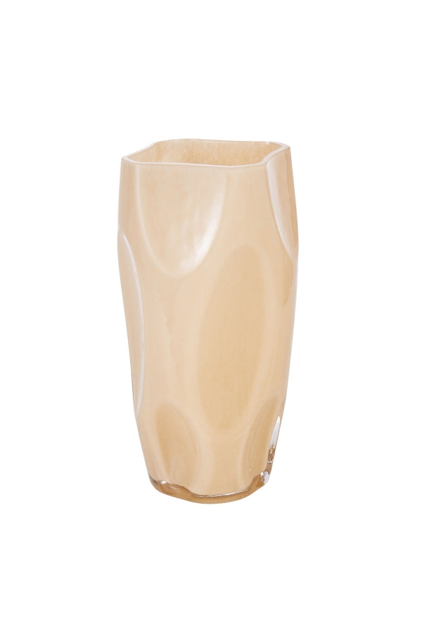 Caryna Milky Glass Vase - Beige - Magpie Style