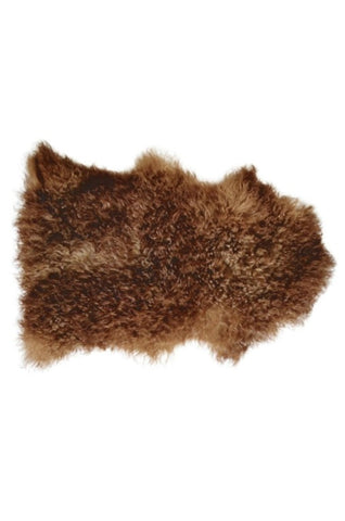 Sheepskin Rug Natural Cream/Brown 85cm