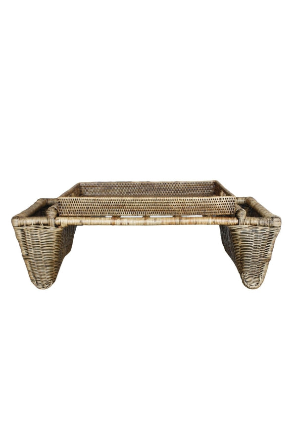 Rattan Breakfast Tray Table Large - Magpie Style