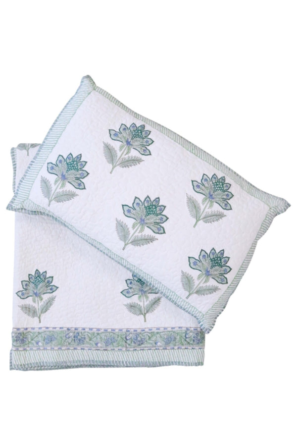 Bedspread/Quilt Set Blue Sage Set - Magpie Style