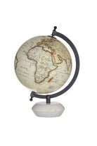 Milas World Globe - White/White Marble - Magpie Style