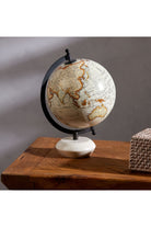 Milas World Globe - White/White Marble - Magpie Style