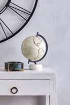 Milas World Globe - White/White Marble - Magpie Style